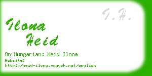 ilona heid business card